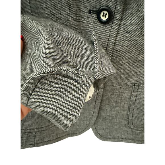 Weekend MaxMara Textured Tweed Ruffled Hem Linen Blend Blazer Size 12 - Picture 10 of 11